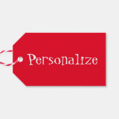 Gumball machine bubblegum  schattig rood cadeaulabel (Achterkant Horizontaal)