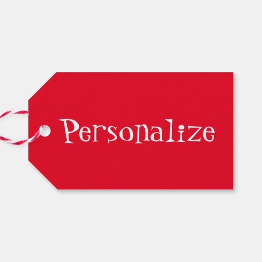 Gumball machine bubblegum  schattig rood cadeaulabel (Achterkant Horizontaal)