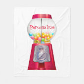 Gumball machine bubblegum  schattig rood fleece deken (Voorkant)