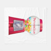 Gumball machine bubblegum  schattig rood fleece deken (Voorkant (Horizontaal))