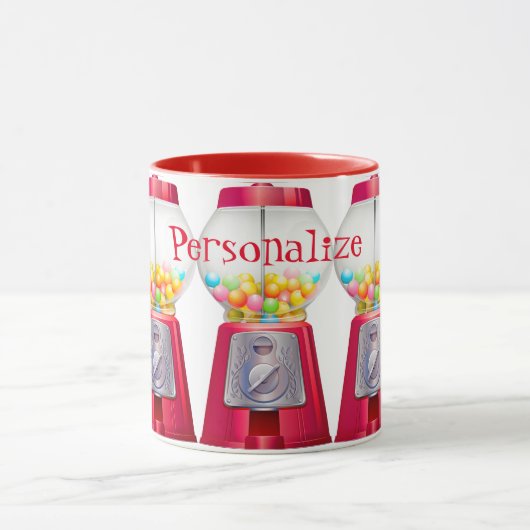 Gumball machine bubblegum  schattig rood mok (Midden)