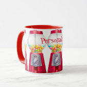 Gumball machine bubblegum  schattig rood mok (Voorkant links)