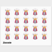 Gumball machine bubblegum schattig rood ronde sticker (Vel)