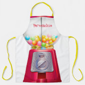 Gumball machine bubblegum  schattig rood schort (Voorkant)