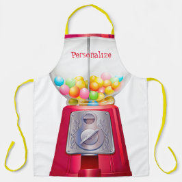 Gumball machine bubblegum schattig rood schort