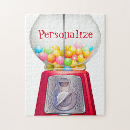 Gumball machine bubblegum schattig rood snoep legpuzzel