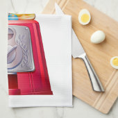 Gumball machine bubblegum  schattig rood theedoek (Quarter Fold)