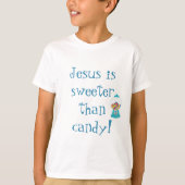 Gumball Machine Jesus is Sweeter dan Snoep T-shirt (Voorkant)