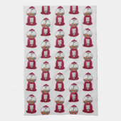 Gumball Machine Retro Snoep Shop Pattern Theedoek (Verticaal)