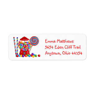 Gumball Machine Return Address Labels