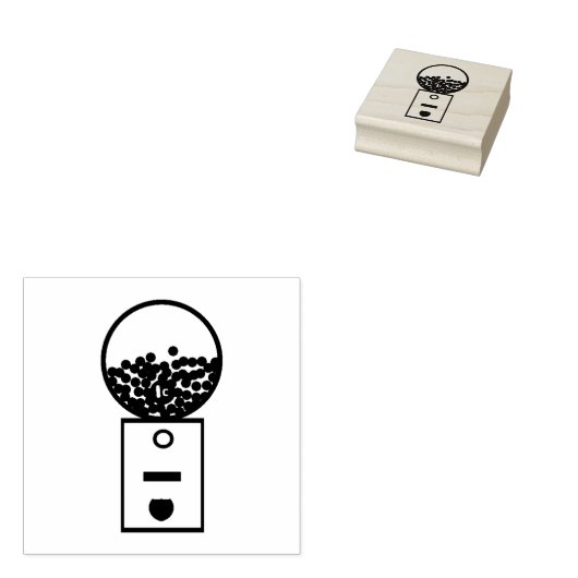 Gumball Machine Rubber Stempel (Gestempeld)