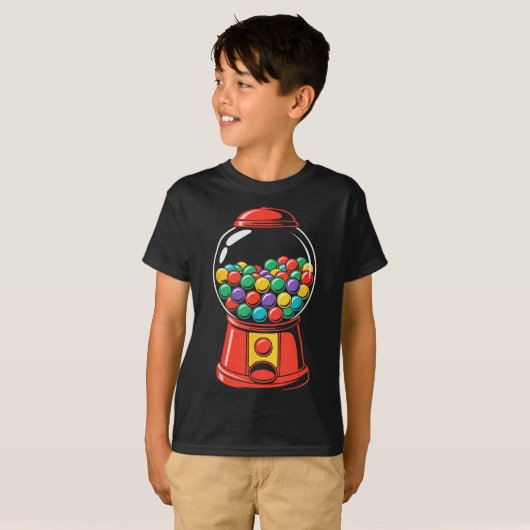 Gumball Machine Shirt Adult Men Women Kids Gum Bal (Voorkant volledig)
