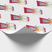  Gumball machine sneeuwpop wereldbol Cadeaupapier (Hoek)