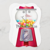  Gumball machine sneeuwpop wereldbol Kaart (Voorkant / Achterkant)