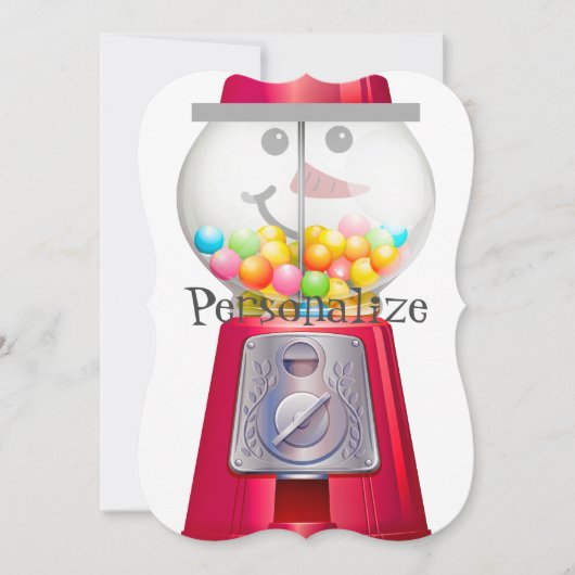  Gumball machine sneeuwpop wereldbol Kaart (Voorkant)