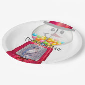  Gumball machine sneeuwpop wereldbol Papieren Bordje (Gekanteld)