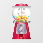  Gumball machine sneeuwpop wereldbol Raamsticker (Vel)