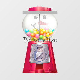 Gumball machine sneeuwpop wereldbol Raamsticker