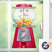 Gumball machine sneeuwpop wereldbol Raamsticker (Huis)