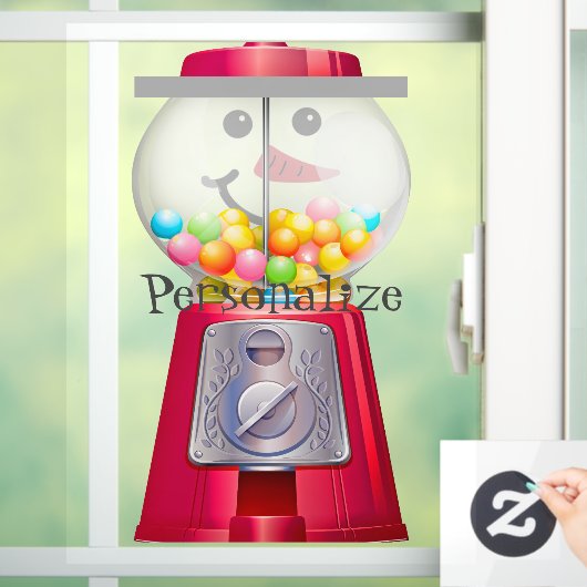  Gumball machine sneeuwpop wereldbol Raamsticker (Huis)