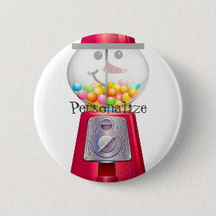  Gumball machine sneeuwpop wereldbol Ronde Button 5,7 Cm
