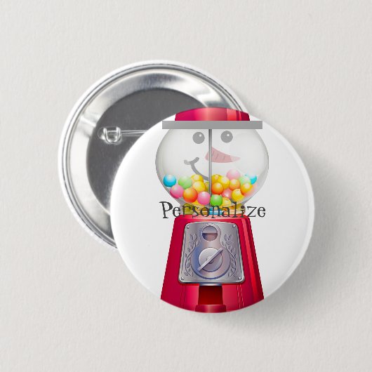  Gumball machine sneeuwpop wereldbol Ronde Button 5,7 Cm (Voorkant /achterkant)
