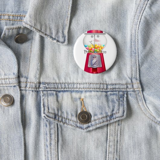 Gumball machine sneeuwpop wereldbol Ronde Button 5,7 Cm (In situ)