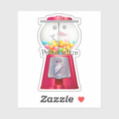  Gumball machine sneeuwpop wereldbol Sticker (Vel)