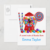 Gumball Machine Snoep Lollipop Briefkaart (Voorkant / Achterkant)