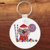 Gumball Machine Snoep Lollipop Sleutelhanger (Voorkant)