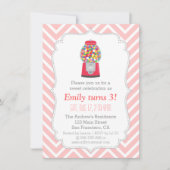 Gumball Machine Snoep met als geboortedag beschouw Kaart (Voorkant)