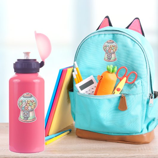 Gumball machine, Waterverf, Grappig, Kleurrijk Sticker
