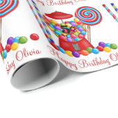 Gumball Machinepapier- Gepersonaliseerd Cadeaupapier (Rol Hoek)