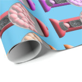 Gumball Machines Snoep Regenboogpatroon Cadeaupapier (Rol Hoek)