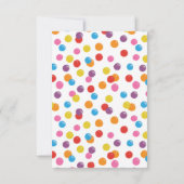 Gumball Retro Candy Verjaardag Platte Bedankkaart (Achterkant)