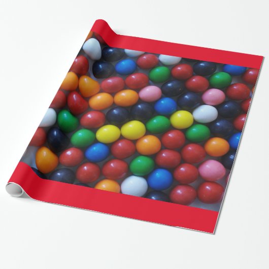 Gumball wrappapier cadeaupapier (Uitgerold)