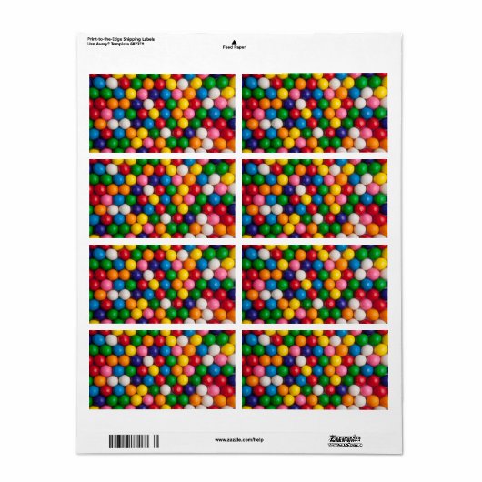Gumballs Etiket (Full Sheet)