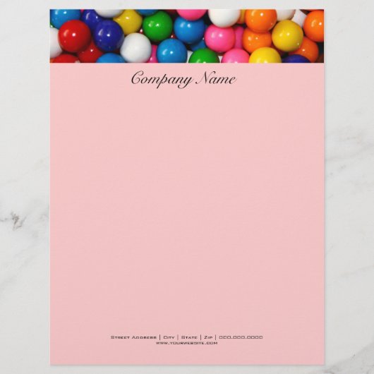 Gumballs Letterhead Briefhoofd Ontwerp (Voorkant)