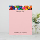 Gumballs Letterhead Briefhoofd Ontwerp (Staand voorkant)