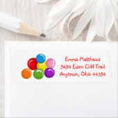 Gumballs retourneren adreslabels etiket (Insitu)