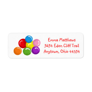 Gumballs retourneren adreslabels etiket