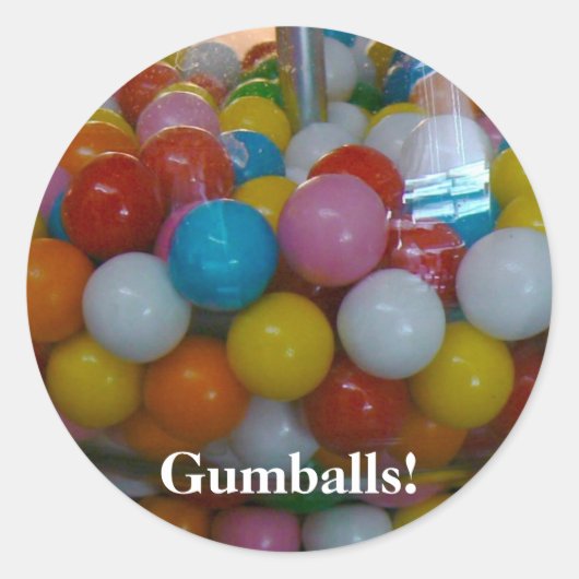 Gumballs! Ronde Sticker (Voorkant)