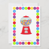 Gumballs Snoep Bash Birthday Party Invitation Kaart (Achterkant)