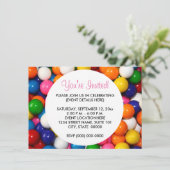 Gumballs-uitnodigingen Kaart (Staand voorkant)