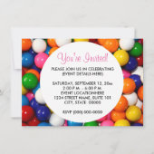 Gumballs-uitnodigingen Kaart (Voorkant)