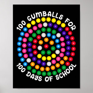 Gumballs voor 100 dagen school poster