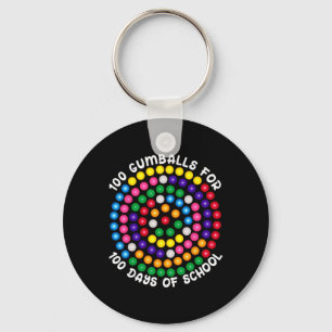 Gumballs voor 100 dagen school sleutelhanger