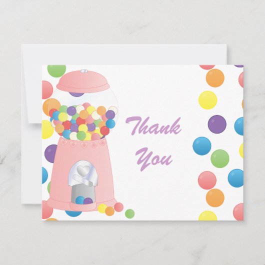 Gumbalmachine Bedankkaart (Voorkant)