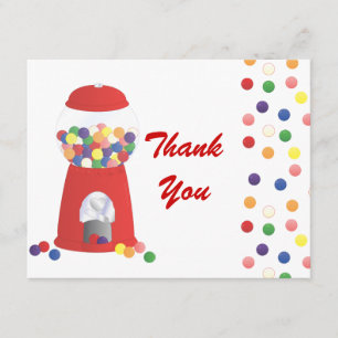 Gumbalmachine Bedankkaart