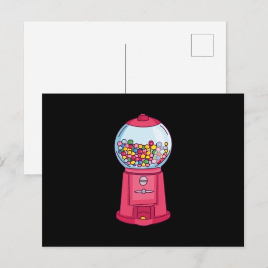 Gumbalmachine Briefkaart (Voorkant / Achterkant)